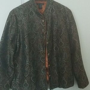 Nehru collared silk lined dressy jacket